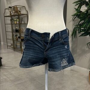Hollister Blue Jean Shorts Distressed Cut-Off Style